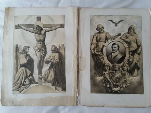 Lot gravures anciennes pape - gravures,