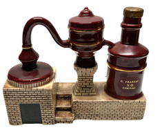 Ancienne BOUTEILLE vide en forme d'alambic COGNAC " FRANSAC " XO
