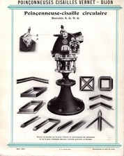 DIJON (21) ATELIER de CONSTRUCTION POINCONNEUSE CISAILLE circule "VERNET" Tract