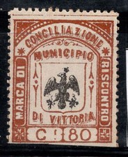 Victoire - Neuf ** 100% Italie fiscal 80 cents, Jauge, Cuivre/Noir