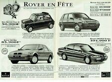 Publicité Advertising 1120 1994  Rover Mini British Open II  218 DSE  418 SLD 2p
