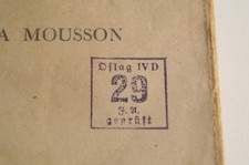 MILITARIA WWII LIVRE AVEC TAMPON DE L'OFLAG IV D La Mousson Louis Bromfield