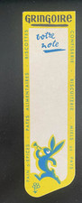 VIEUX PAPIER MARQUE PAGE PUBLICITAIRE GRINGOIRE VOTRE NOTE EPICERIE