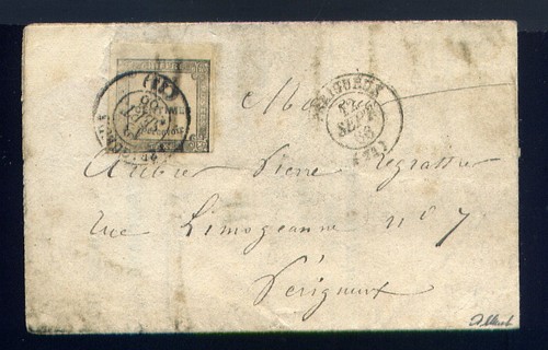 Rare lettre locale taxée - , de