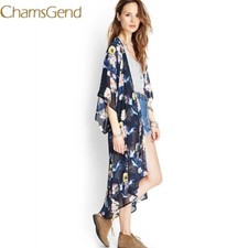 CARDIGAN D'ÉTÉ BLEU IMPRIMÉ