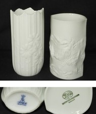 Porcelaine, Biscuit : Lot de 2 petits vases en parfait état (Germany, Kaiser...)