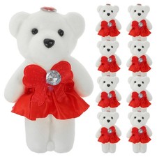  Poupée ours en peluche 10 pièces, décoration de Bouquet de mariage, poupées