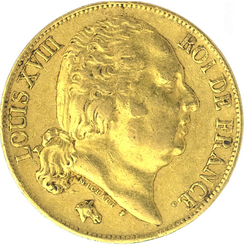 Louis xviii francs 1818 - xviii-20,