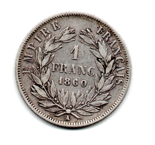 Franc napoléon iii - iii, ,argent