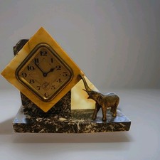 Pendule Art Déco marbre onyx