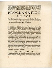 Révolution Française Louis XVI Répartition des Impôts année 1790