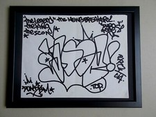 Dessin Original de Duro  : "  Crew CIA  " , Street Art Graffiti , Dondi White
