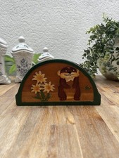 Ancien Porte-Lettres Mural en Bois Sculpté à la Main - Vintage - Rétro Courrier