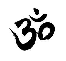 * 1 Sticker symbole OM - hindouisme - bouddhisme - calligraphié * 12 couleurs