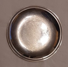Art déco, plateau  rond métal argenté poinçon à vérifier  voir photo 