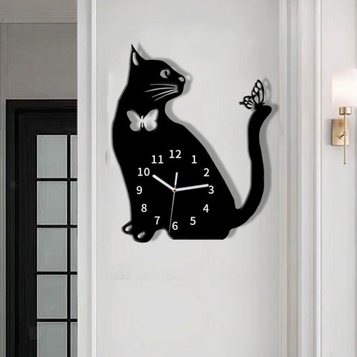 Horloge murale chat - , à