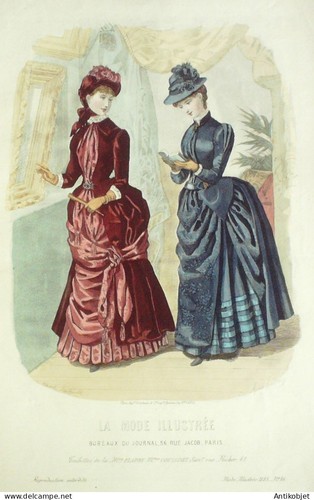Gravure mode illustree 1883 - illustree,