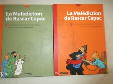 LOT 2 Tomes LA MALEDICTION DE RASCAR CAPAC-HERGE ; P.GODDIN, comme neufs