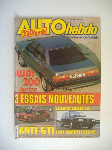 Auto hebdo 379 fiat - n°379,