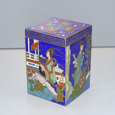 -JOLIE BOITE EMAUX CLOISONNES DECOR CHINE ASIE COLLECTION VITRINE déco   D