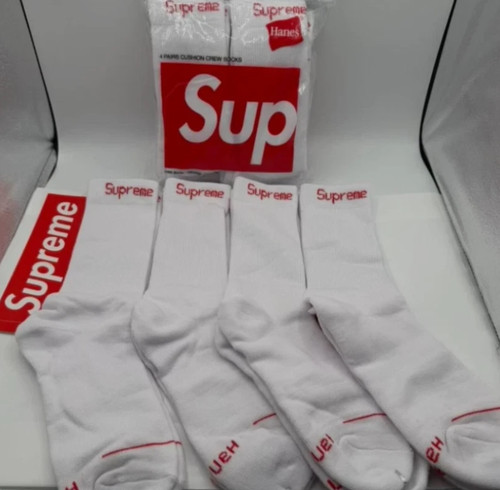 Supreme hanes white crew - x,