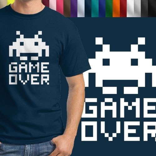 Space invader game over retro - space,