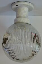 LAMPE PLAFONNIER LUSTRE VINTAGE GLOBE VERRE (1)