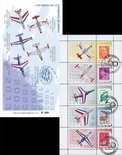 Carnet Porte-timbres 60 ans PATROUILLE DE FRANCE, 5 Avions 1953-2013" (PAF13-C3)