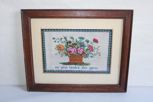 Ancien tableau broderie - , de