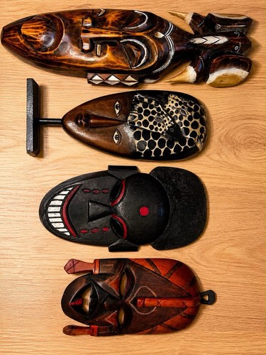 Lot masques africains - lot, de