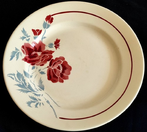 Ancien plat rond creux - ancien,