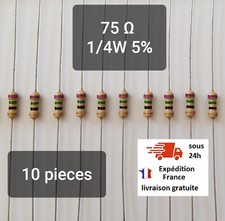Résistance 75ohm 10 pièces