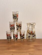 Scène De Chasse - Carafe Et 6