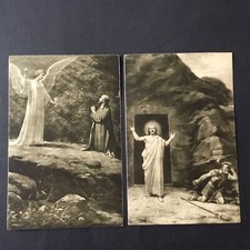 2 CPA Ange Christ 1910 Circa Cartes Postales Religieuses