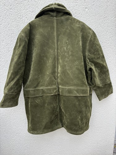 Manteau vintage vert olive - manteau,