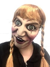 Annabelle Masque Halloween Horreur Cosplay Costume Déguisement Adultes Latex
