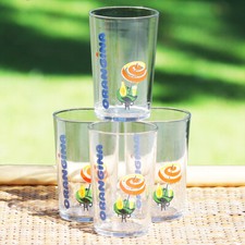 Lot de 4 verres Orangina vintage