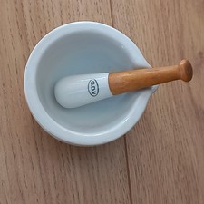 Ancien Mortier et pilon en porcelaine, ustensile pharmacie, médecine GDV