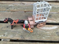 PLAYMOBIL 3674 CHARRETTE CHARIOT CHEVALIERS MEDIEVAL ASSEZ COMPLET