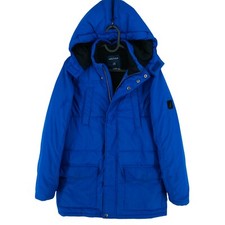 Nautica Veste Parka Matelassée À Capuche Bleu Marine Taille L 14 / 16 Ans
