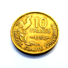 Pièce de 10 francs Guiraud 1958 Tranche Lisse 2