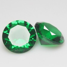 Naturel Certifié Grands Vert Émeraude 9.00 MM Rond Paire non Chauffé Ample Gemme
