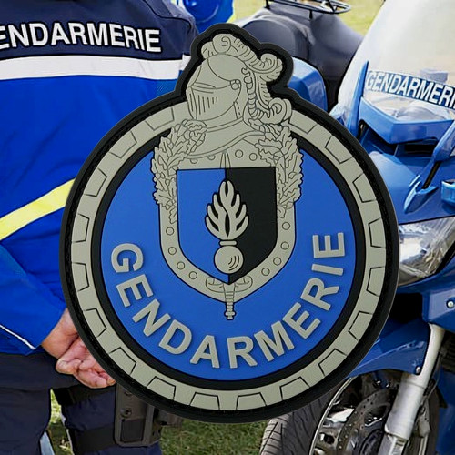 Motard argent écusson pvc - "argent",