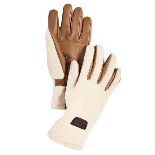 Gants sherpa cream beige - gants,