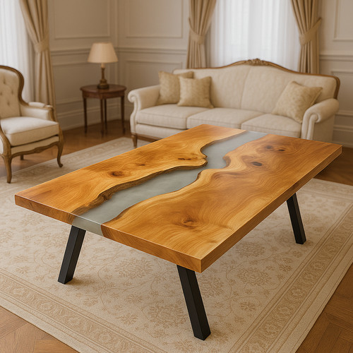 Plateau époxy blanc - , table