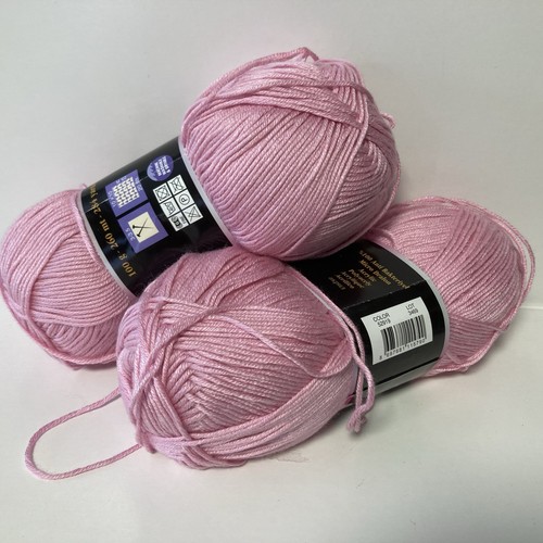Lot pelotes laine - laine, rose