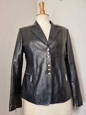 PUNTO : VESTE CUIR AGNEAU NOIR