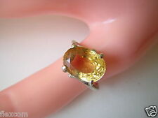 Bague 925 Argent Citrine