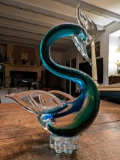 Grand OISEAU cygne 30 Cm VERRE MURANO 
