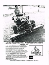 PUBLICITE   1972   TORO   tondeuse SUPER PRO